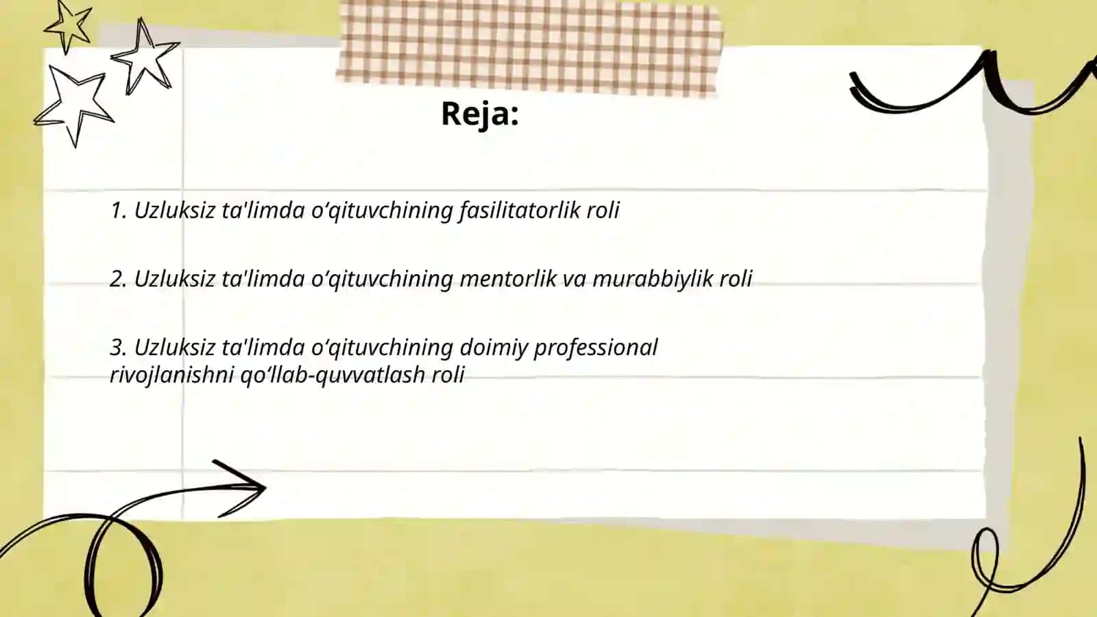 Uzluksiz ta'limda oʻqituvchining roli 2