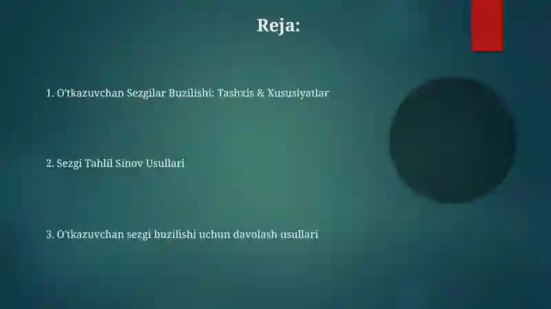 O'tkazuvchan Sezgilar Buzilishi: Tashxis & Xususiyatlar 2