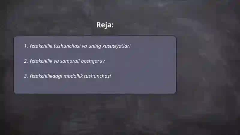 Yetakchi modallik xususiyati va uni diagnostik qilish 2