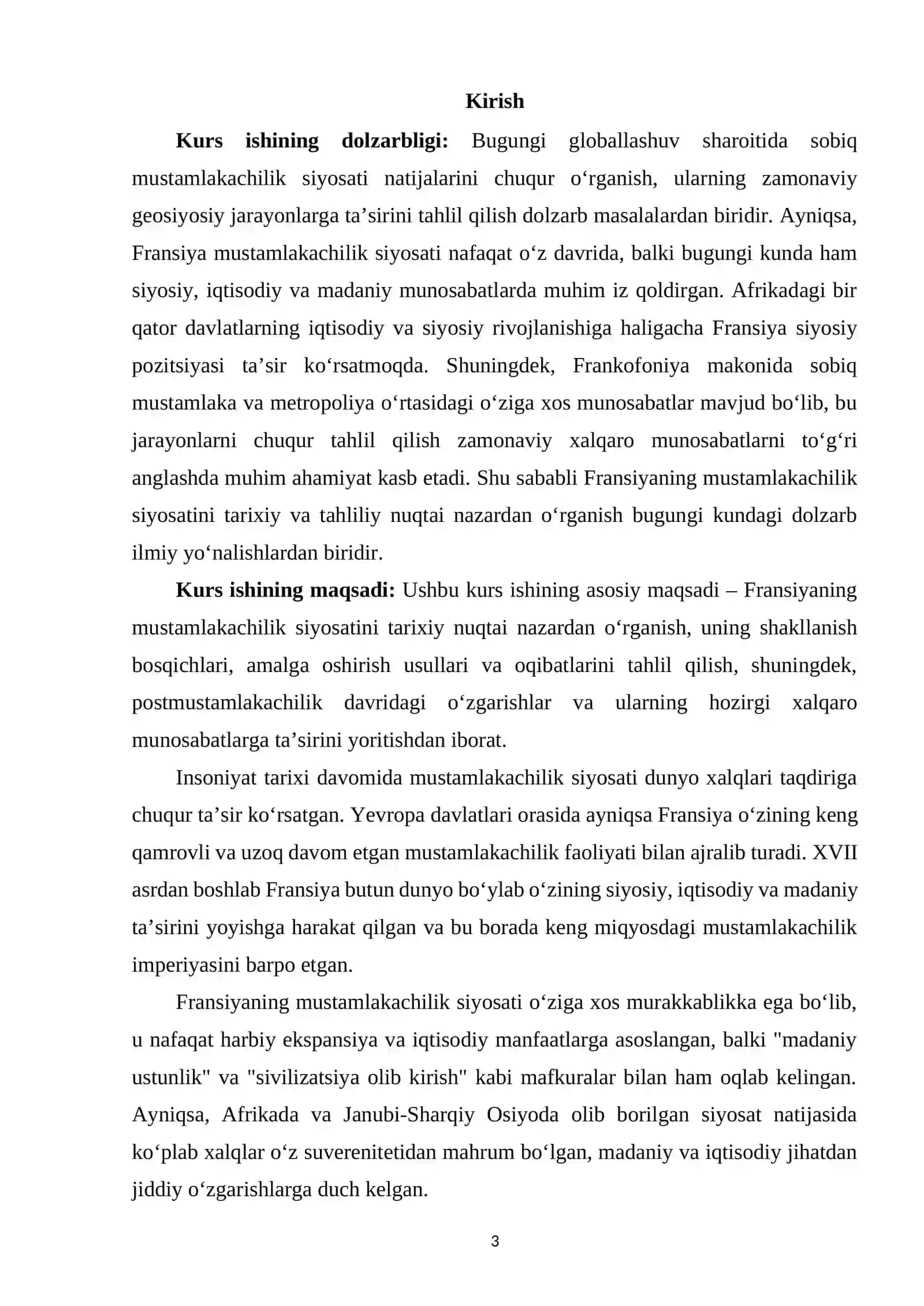 FRANSIYANING MUSTAMLAKACHILIK SIYOSATI 2