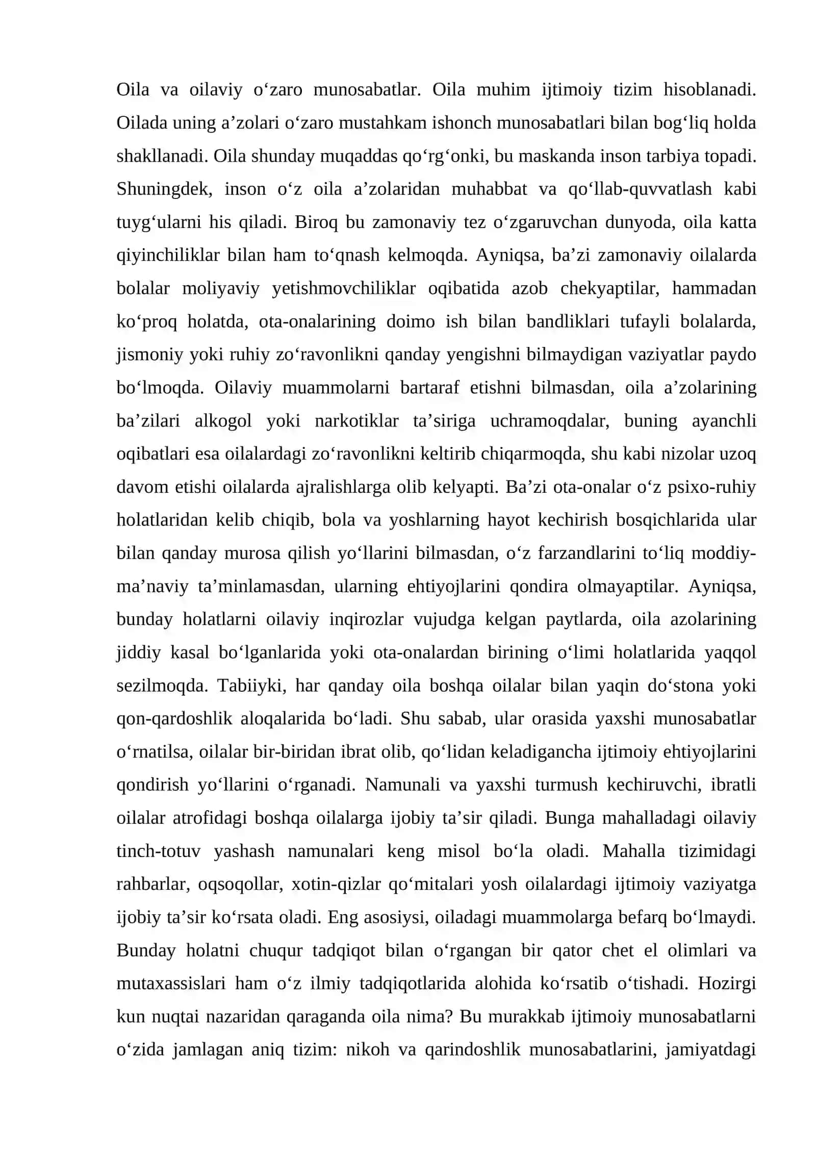 Oilalar, yoshlar va bolalar bilan ijtimoiy 2