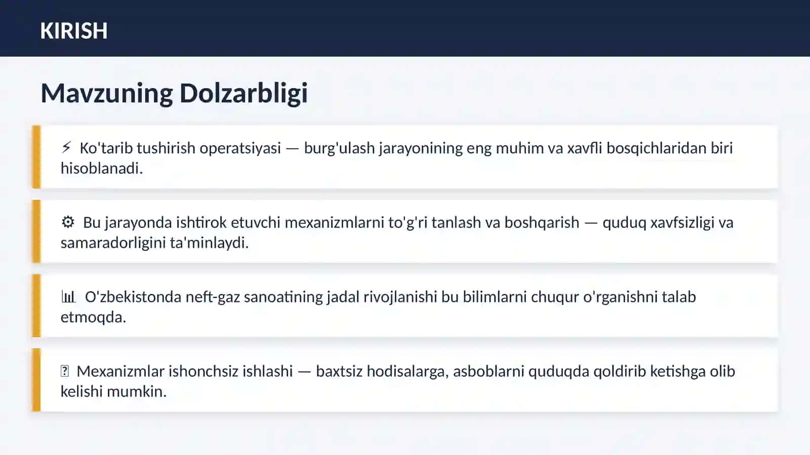 NEFT VA GAZ QUDUQLARINI BURG'ULASH 2