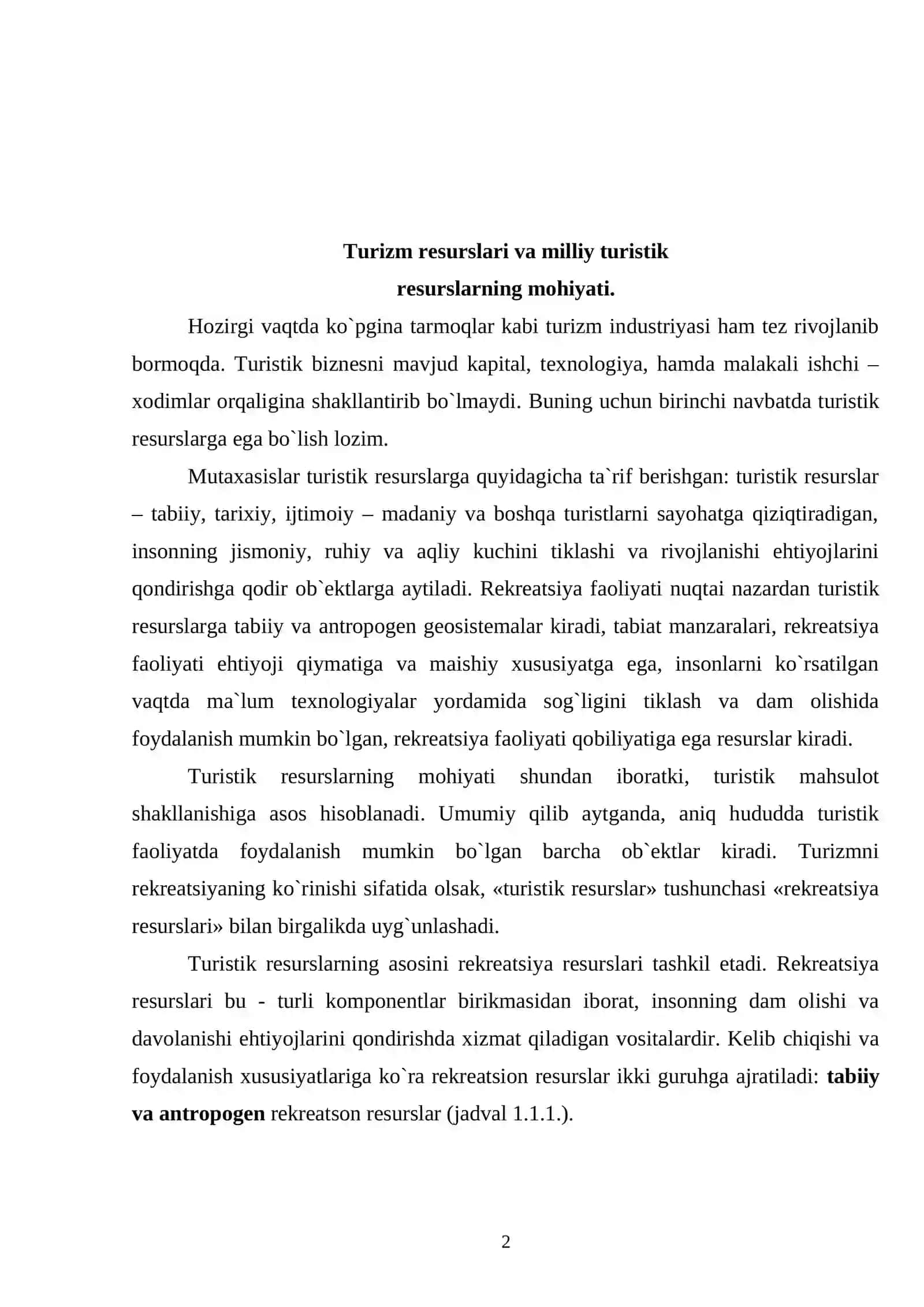 Turizmning madaniy tarixiy resurslari 2