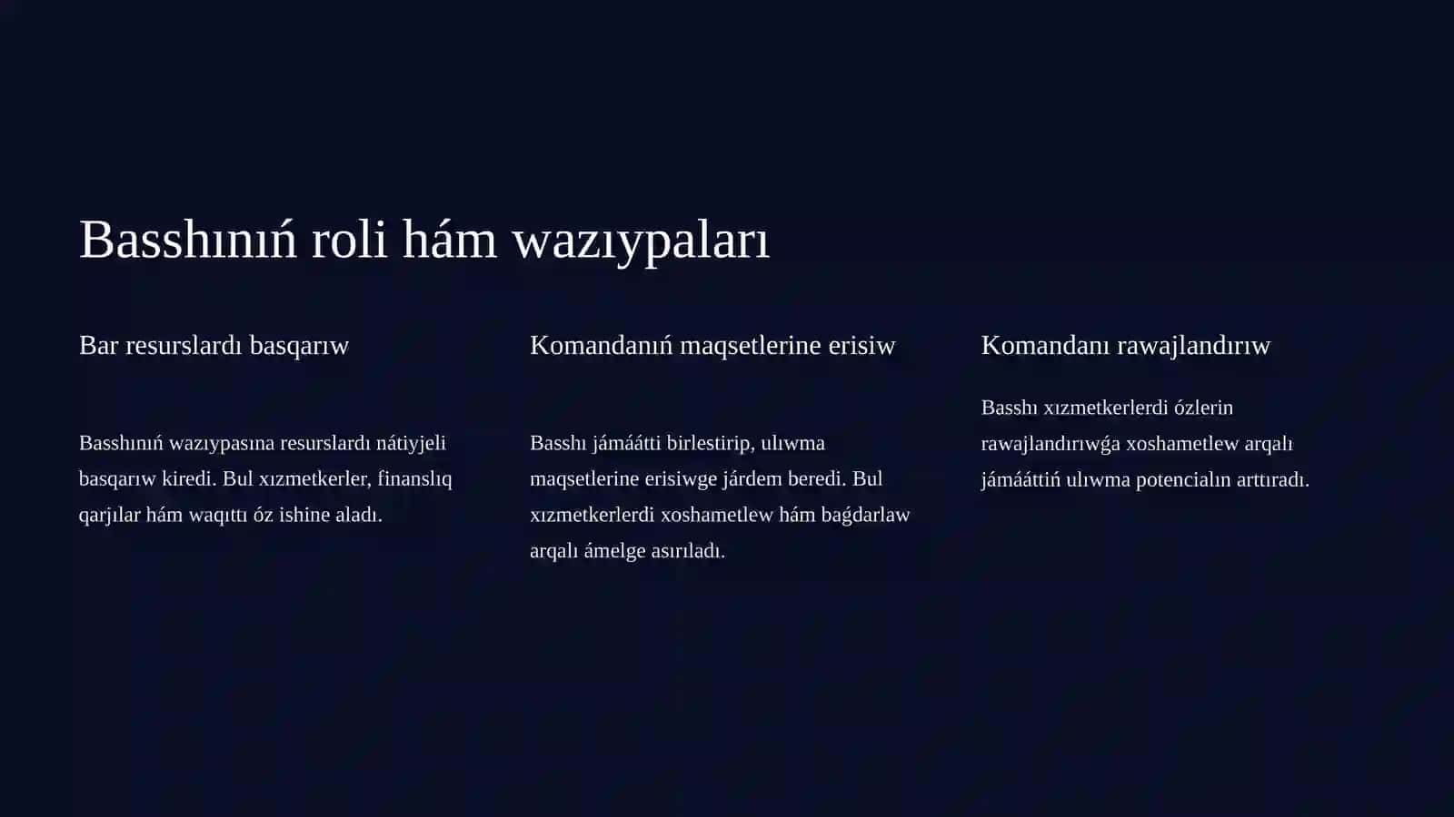 Basshı shaxs psixologiyası hám qatnasiq mádeniyatı 2