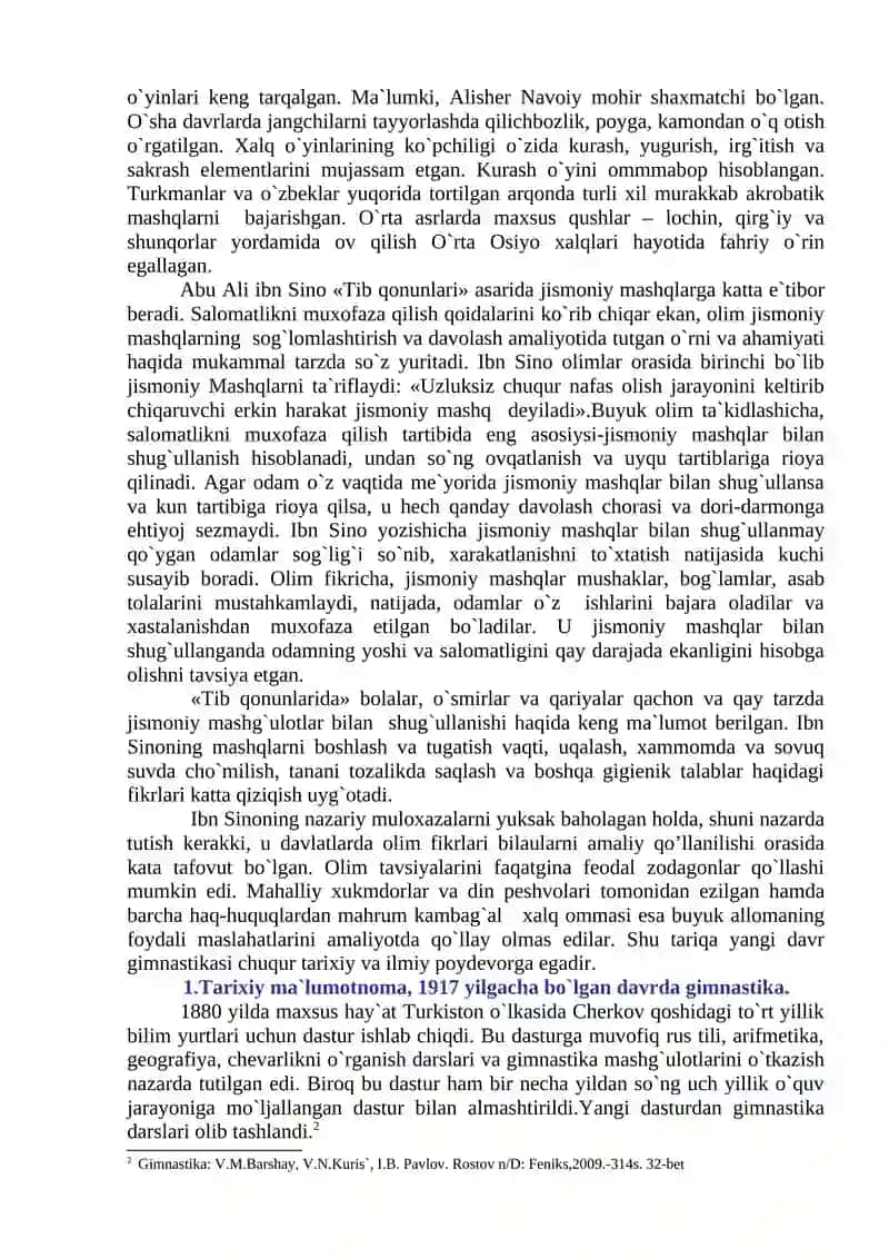 3-modul. Gimnastika tarixi 2