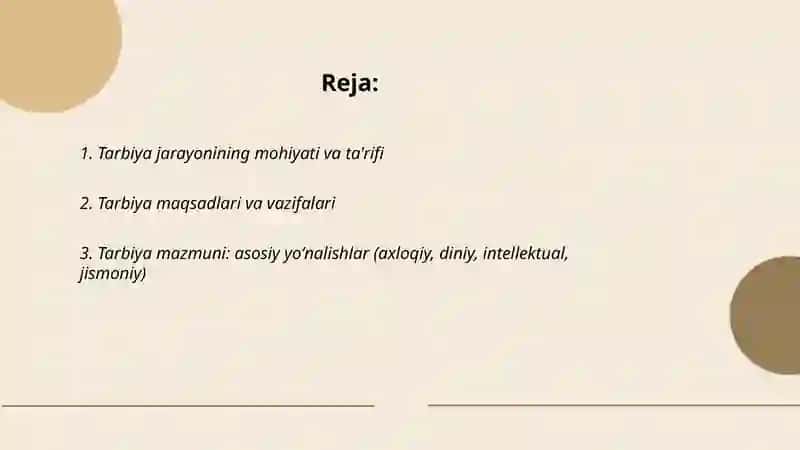 Tarbiya jarayonining mohiyati va mazmuni 2