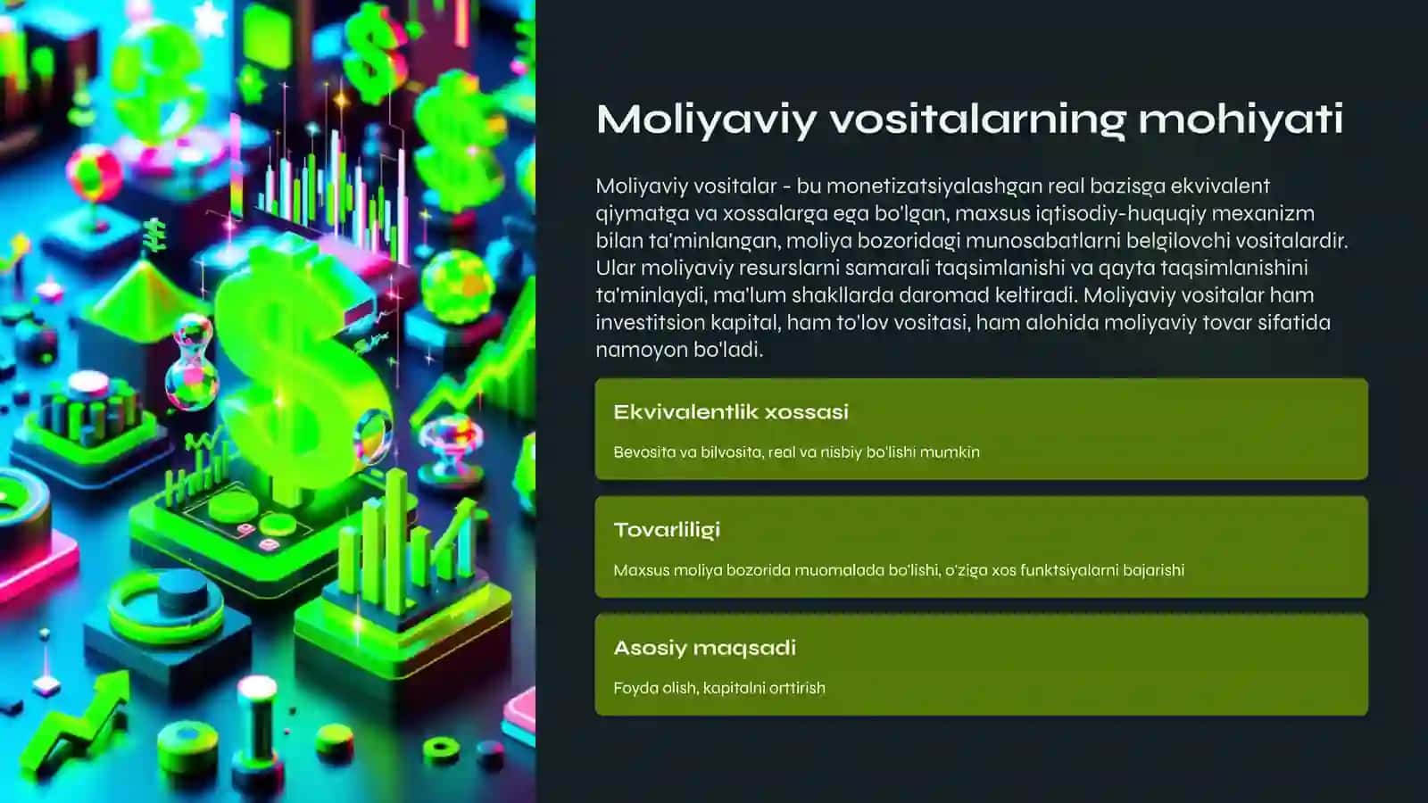 Investitsiyalarni moliyalashtirishda moliyaviy vositalar 2