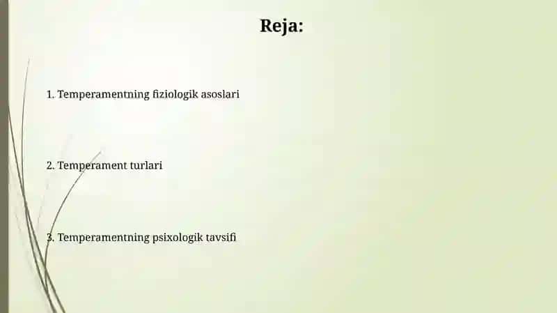 Temperamentning psixologik tavsifi 2