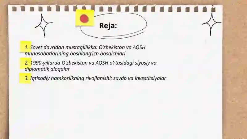 O‘zbekiston va AQSH munosabatlarining rivojlanishi 2