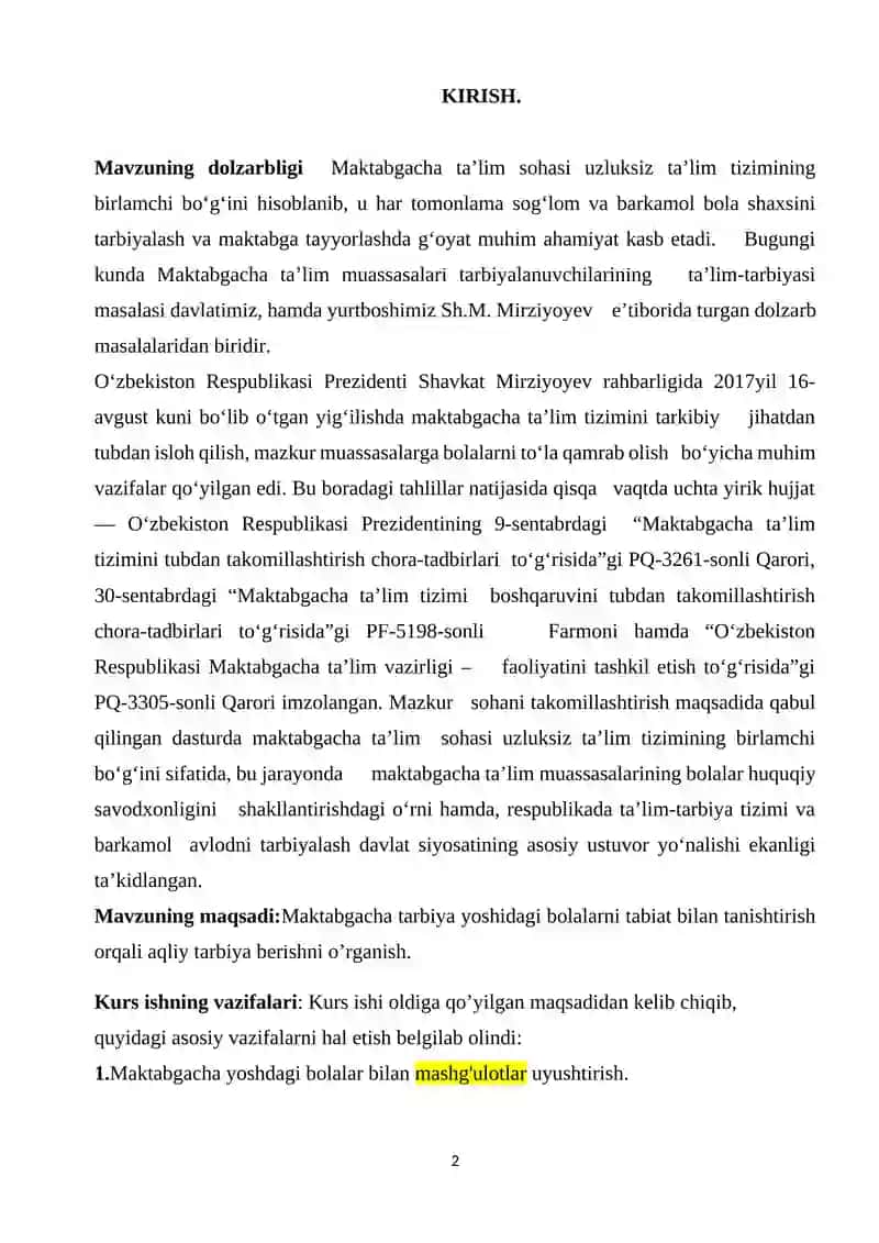 Maxsus maktabgacha taʼlim muassasada tevarak atrof bilan tanishtirishda ekskursiyaning ahamiyati 2