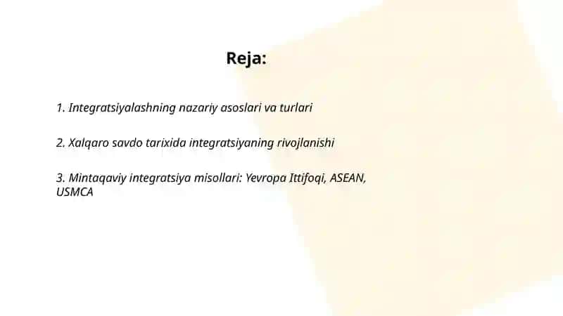 Integratsiyalashning nazariy asoslari va turlari 2