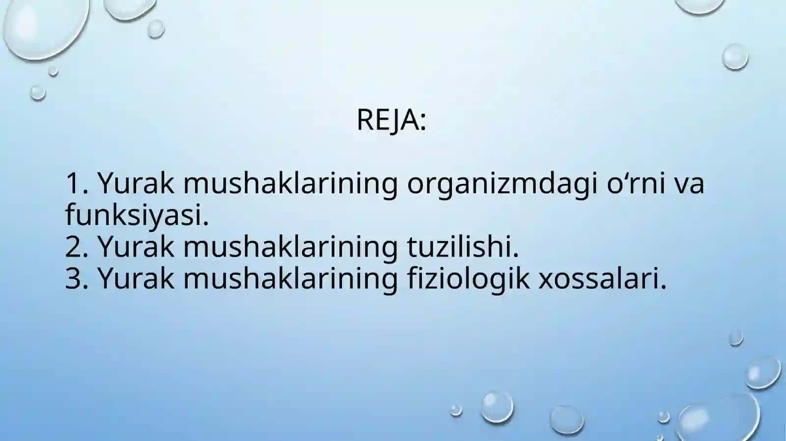 Yurak mushaklari fiziologik xossalari. Yurak muskullari qo’zg’alishi va qisqarish mexanizmi. 2