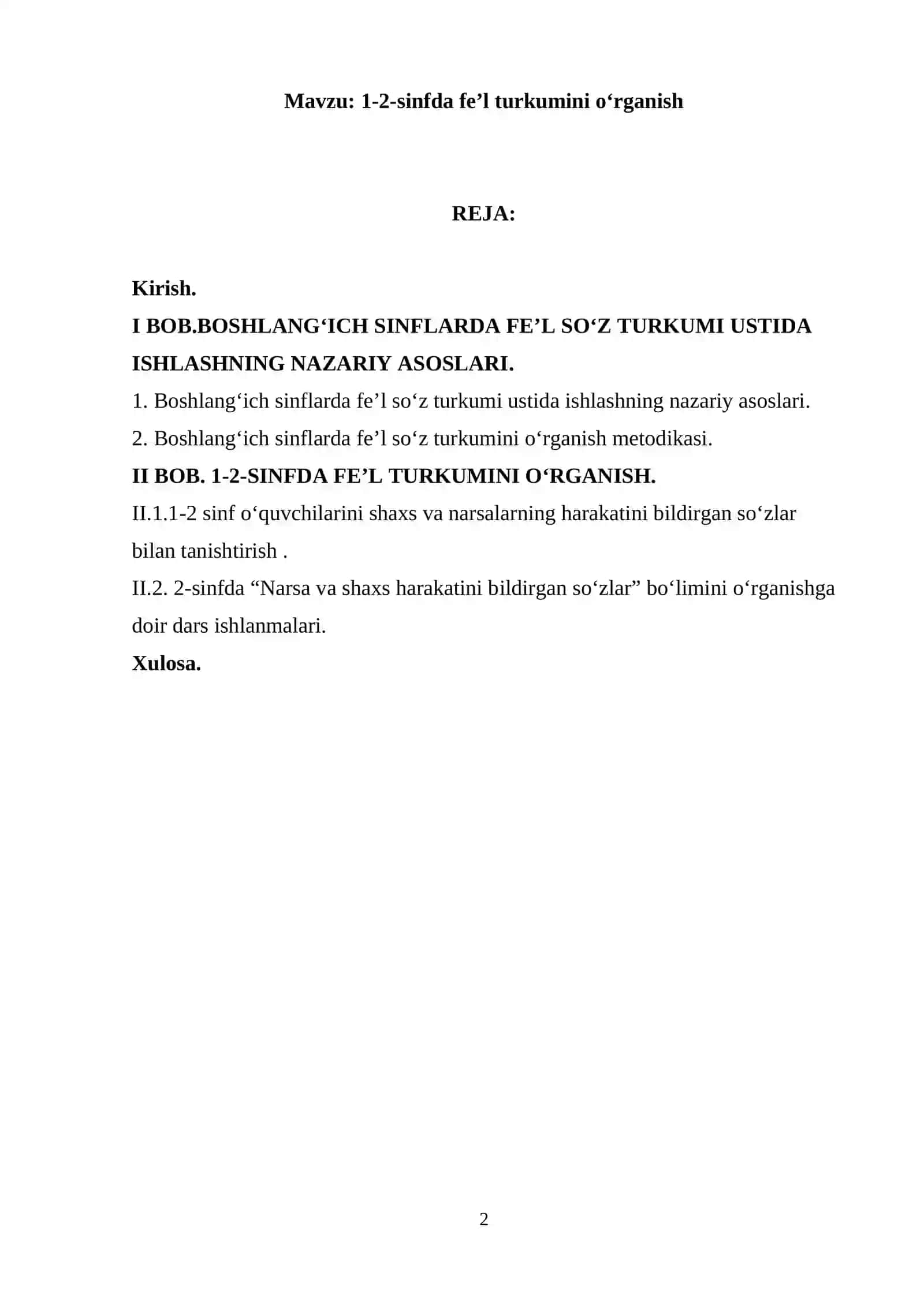 1-2-sinfda fe’l turkumini o‘rganish 2