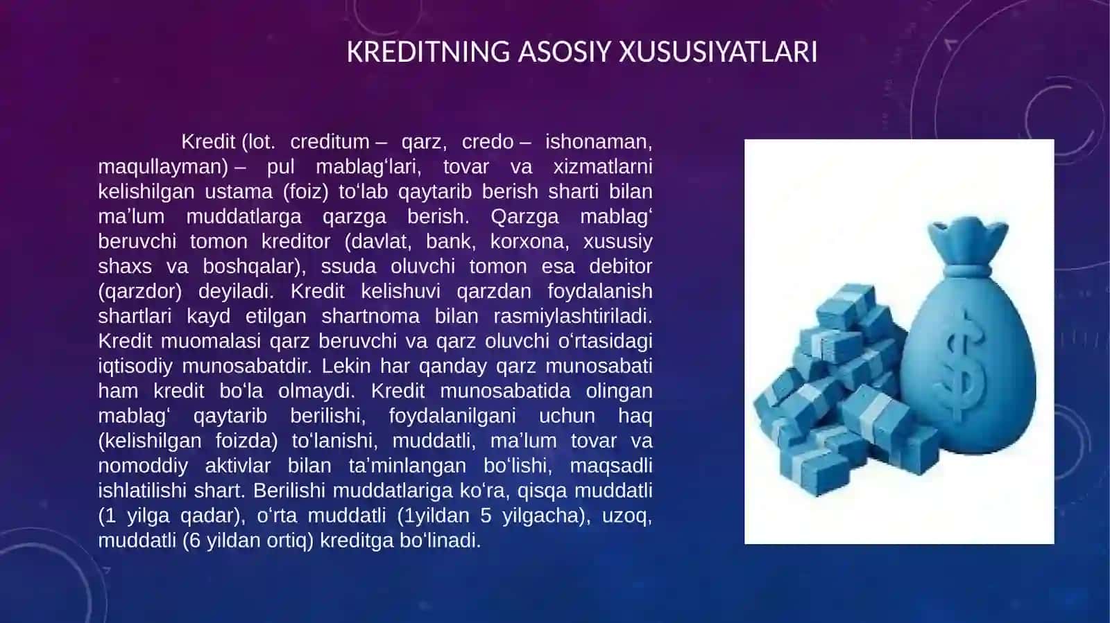 Kredit turlari va shakllari 2