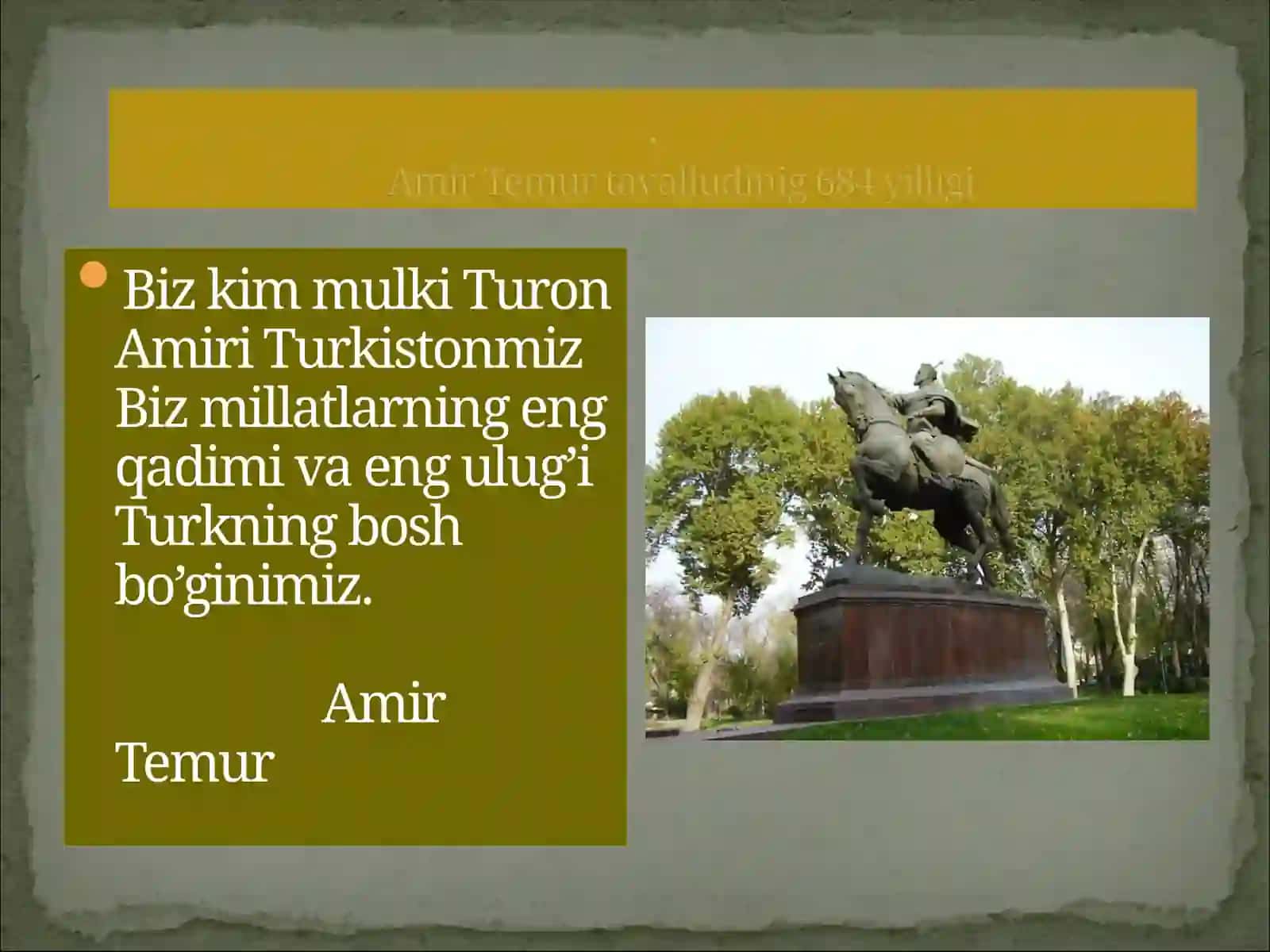 7-sinf O'zbekiston tarixi Amir Temur - Markazlashgan davlat asoschisi dars ishlanma 2