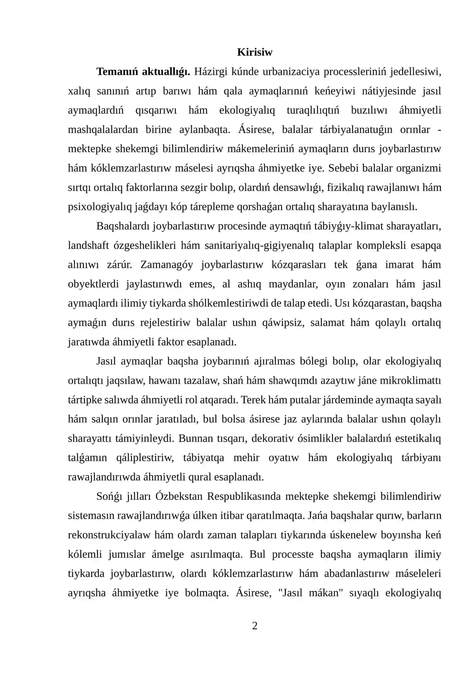 BAQSHALAR AYMAǴIN JOYBARLAWDIŃ TEORIYALIQ TIYKARLARI 2