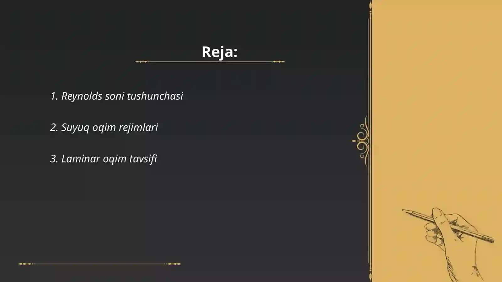 Suyuqlikning harakat Tartibini o’rganish 2