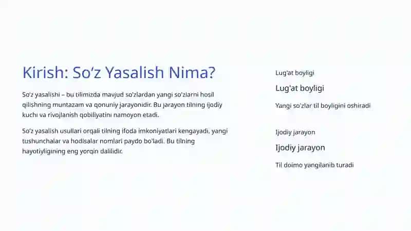 Soʻz Yasalish Usullari 2