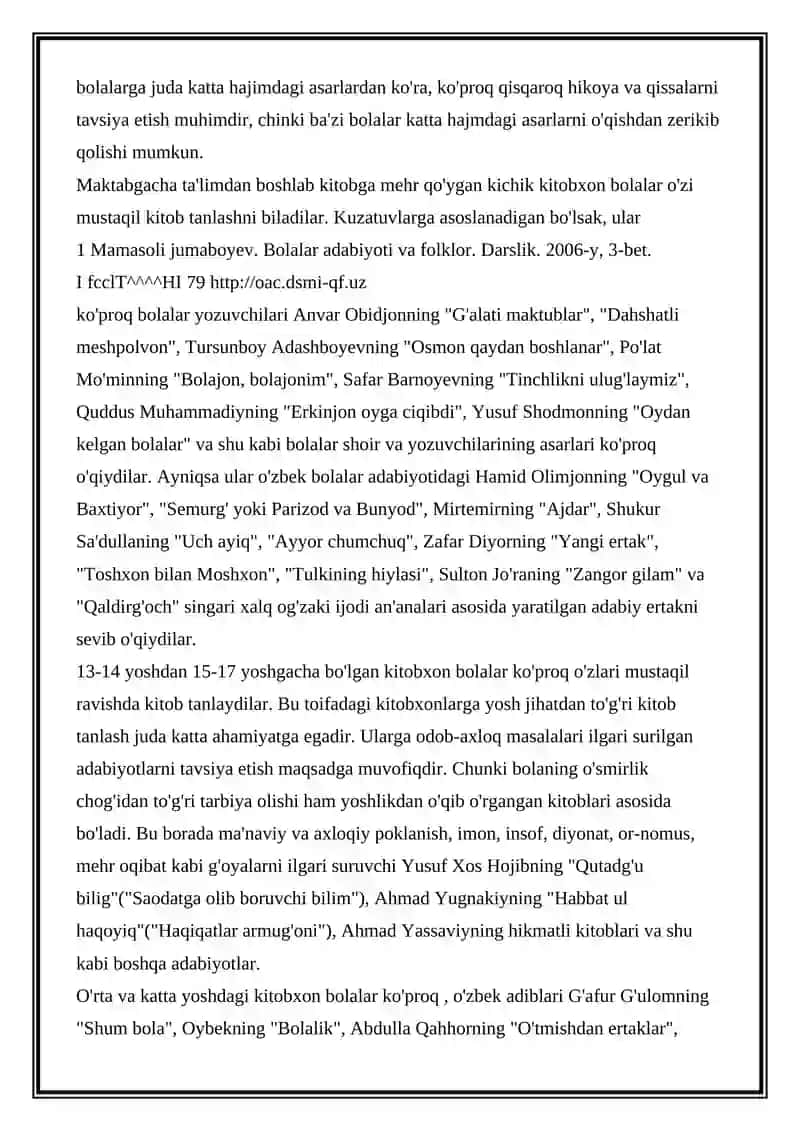 Bolalar kitobxonligi 2