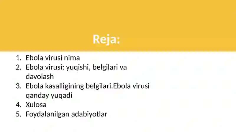 Ebola virusi: gemorragik isitmalar biologiyasi 2