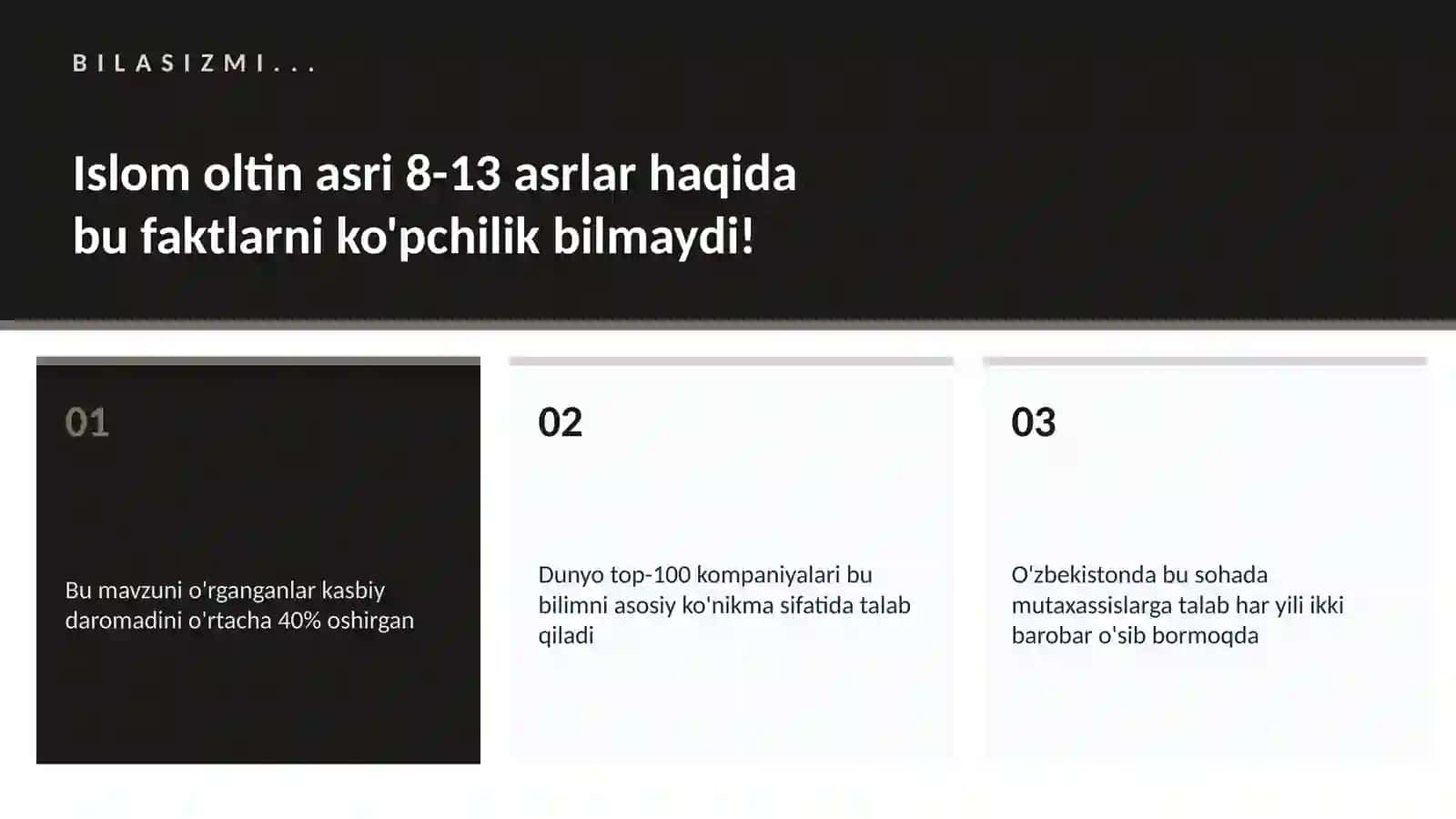Islom oltin asri 8-13 asrlar 2