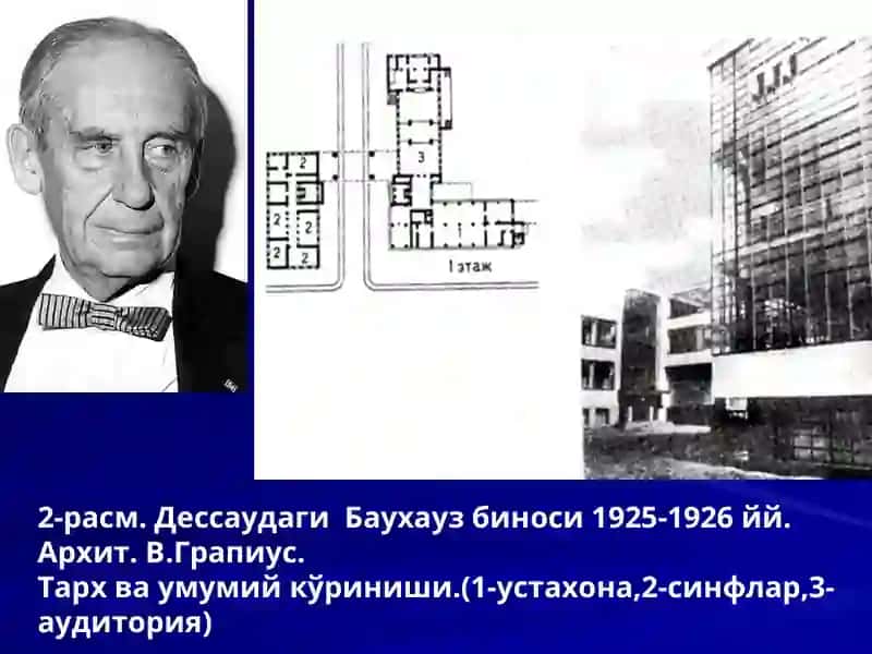 Bauxauz jahon san’atida tan olingan eng yirik me’moriy-badiiy dizayn maktabi 2