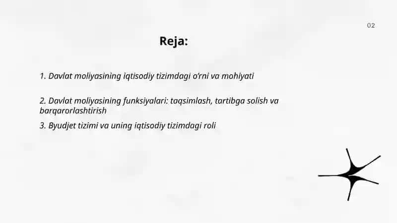 Davlat moliyasining iqtisodiy tizimdagi o’rni va roli 2