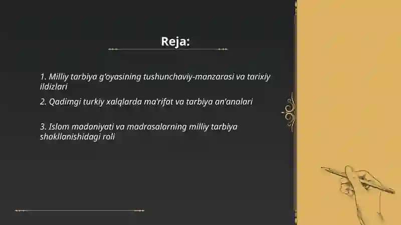 Milliy Tarbiya Gʻoyasining Tarixiy Pedagogik Asoslari 2