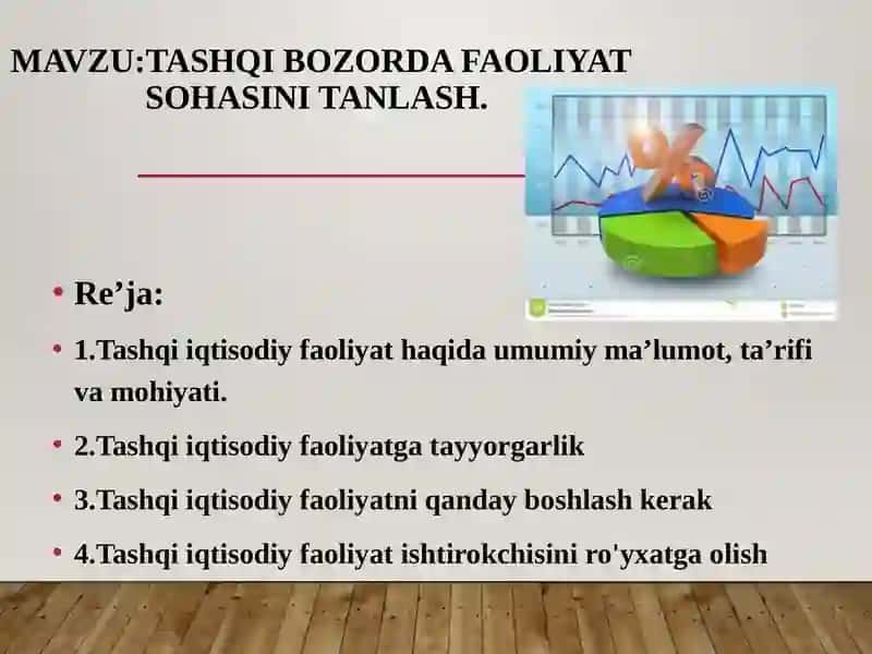 Tashqi bozorda faoliyat sohasini tanlash 2
