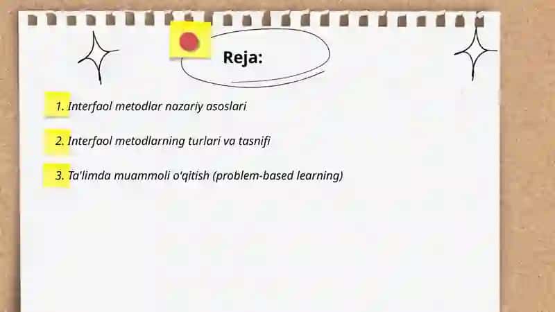 Interfaol metodlar va ularni qoʻllash metodlari 2