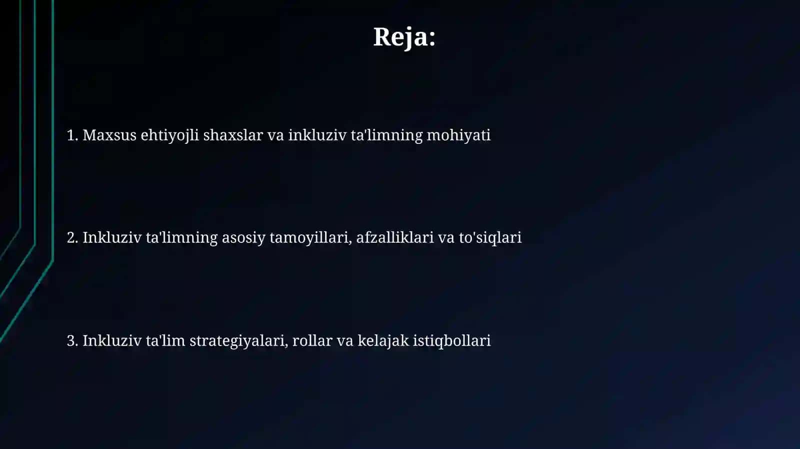 Alohida yordamga muhtoj shaxslar inklyuziv taʼlim konsepsiyasi va asosiy qoidalari 2