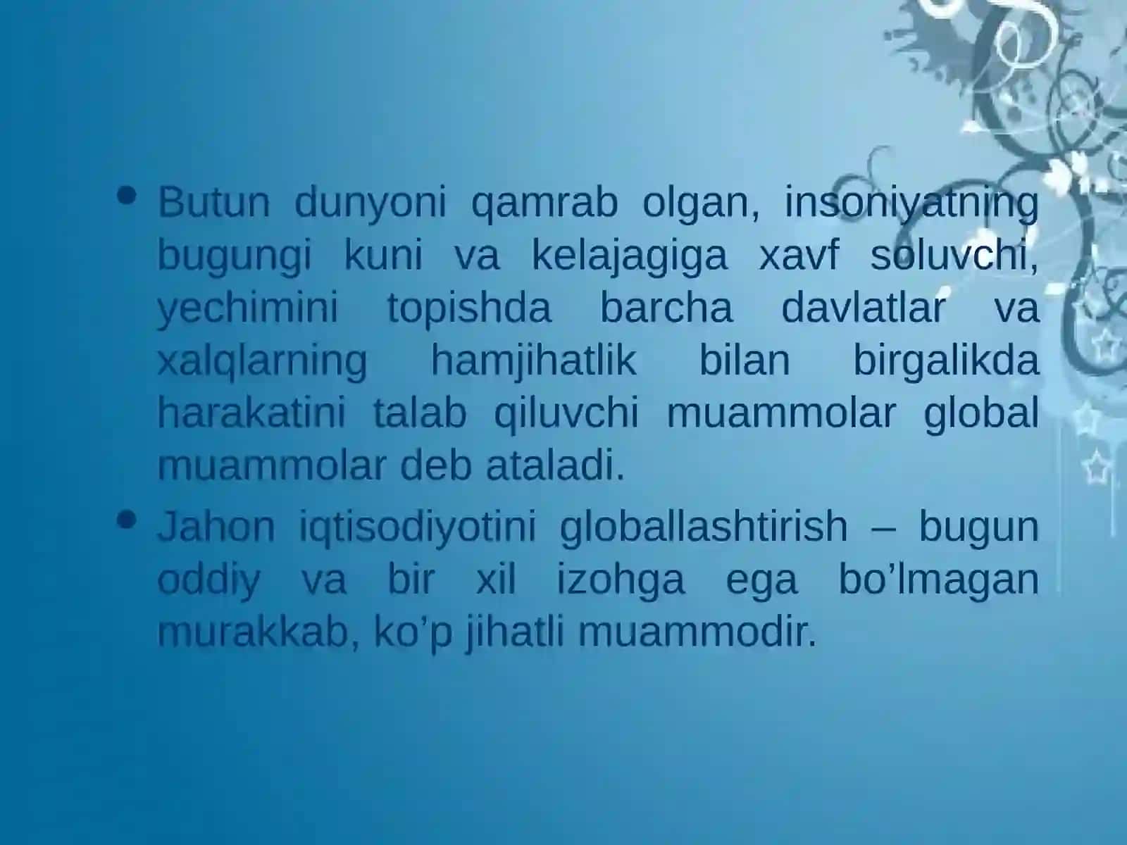 Global muammolar 2