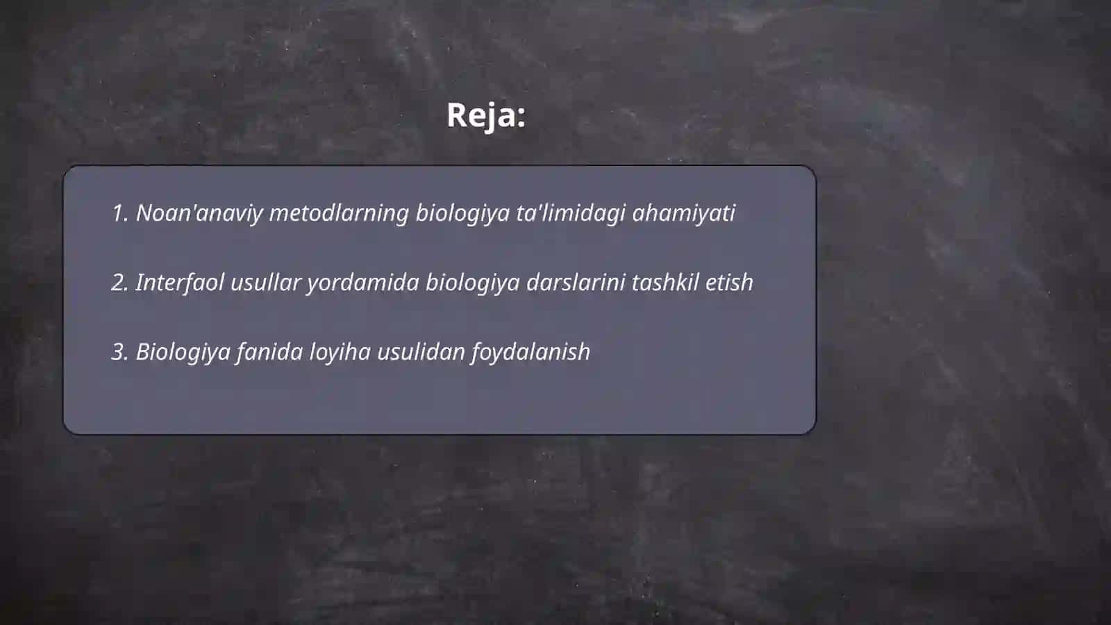 Biologiya darslarida noan'anaviy metodlarni qoʻlash metodikasi 2