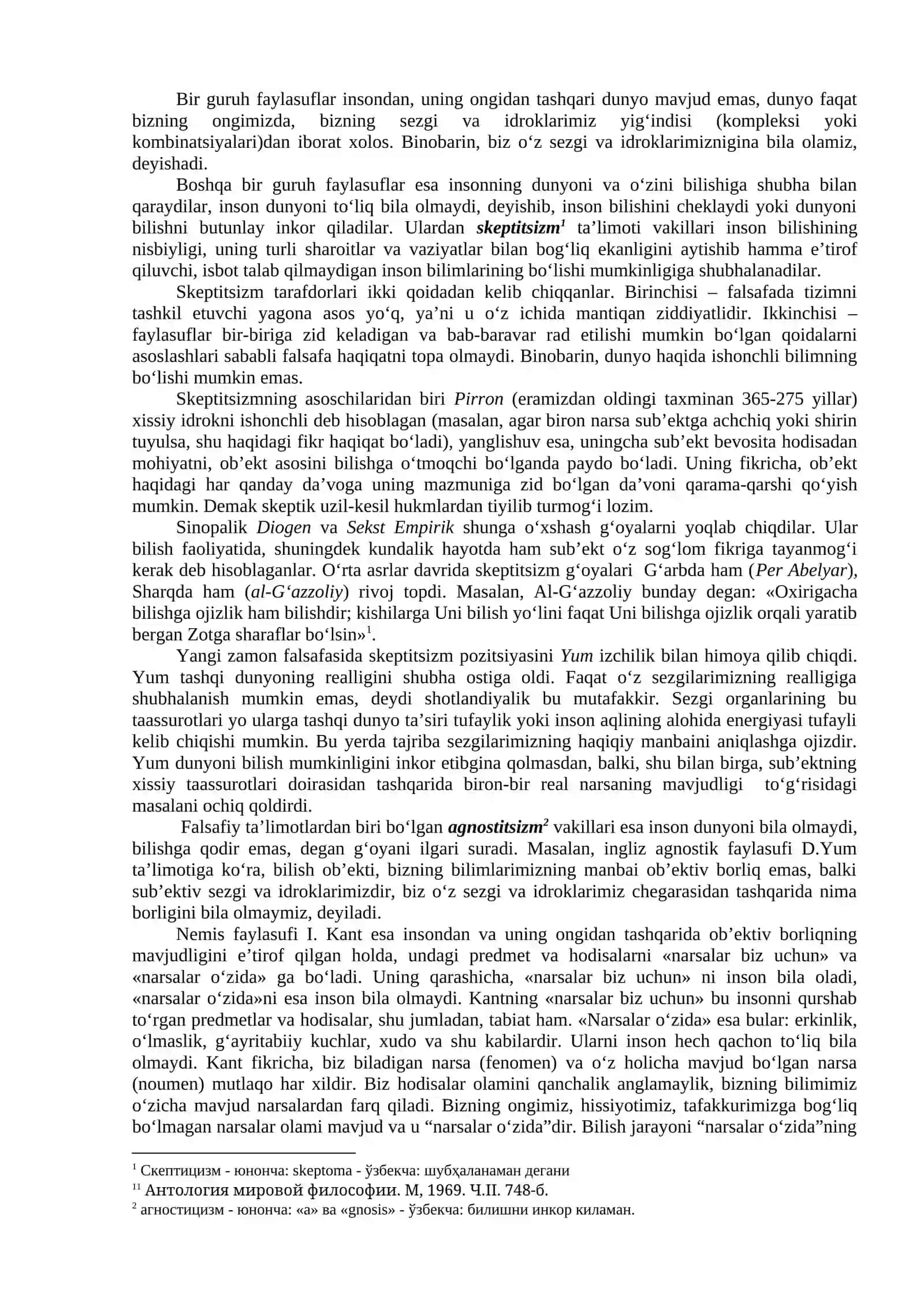 Bilish falsafasi (Gnoseologiya) 2
