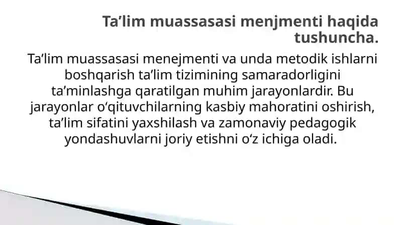 Taʼlim muassasasi menejmenti 2