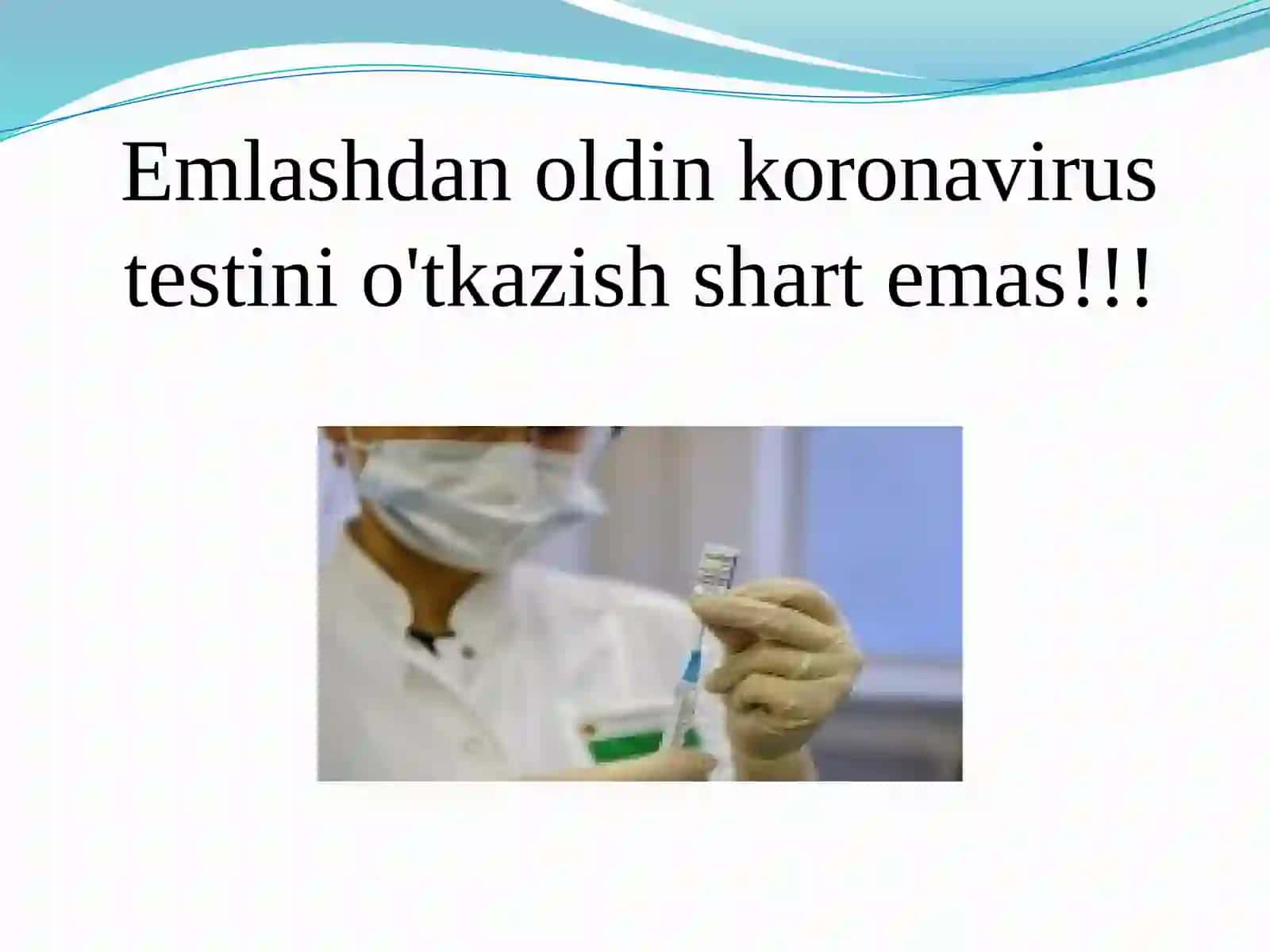 COVID-19ga qarshi emlash chora-tadbirlari 2