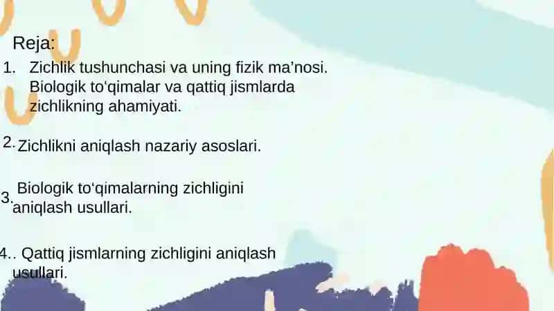 Biologik toʻqimalarning va qattiq jismlarning zichligini aniqlash 2