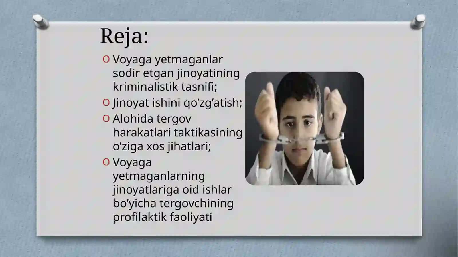 Jinoyatning kriminalistiktasnifi 2
