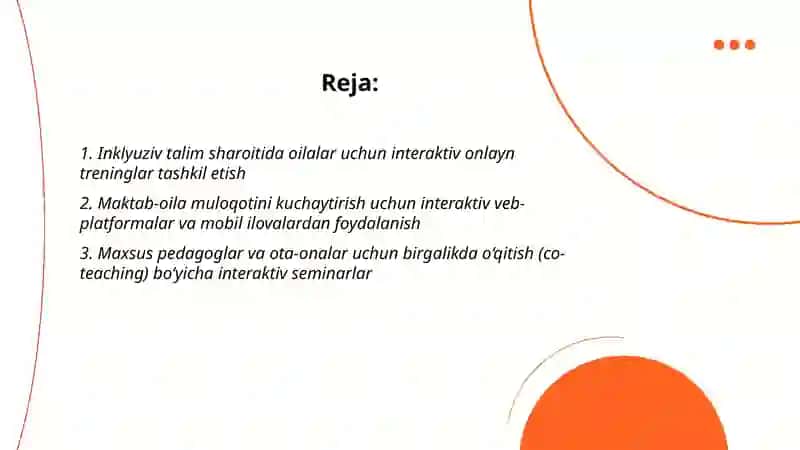 Inklyuziv talim sharoitida oila va maktab hamkorligini rivojlantirishda interaktiv usullar 2