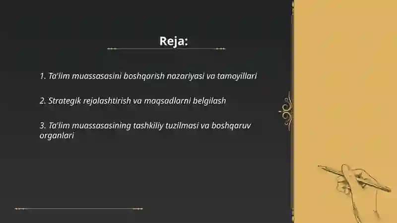Ta'lim muassasasini boshqarish asoslari 2