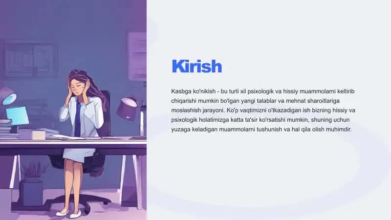 Kasbga ko'nikish tushunchasi 2