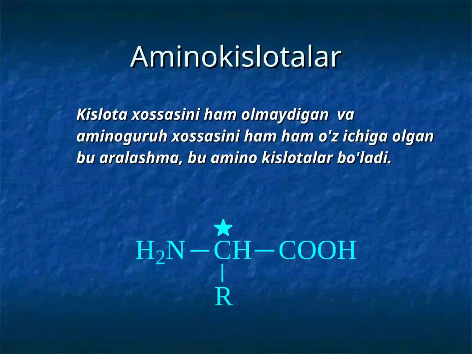 Aminokislota va oqsillar tuzulishi va xossalari 2