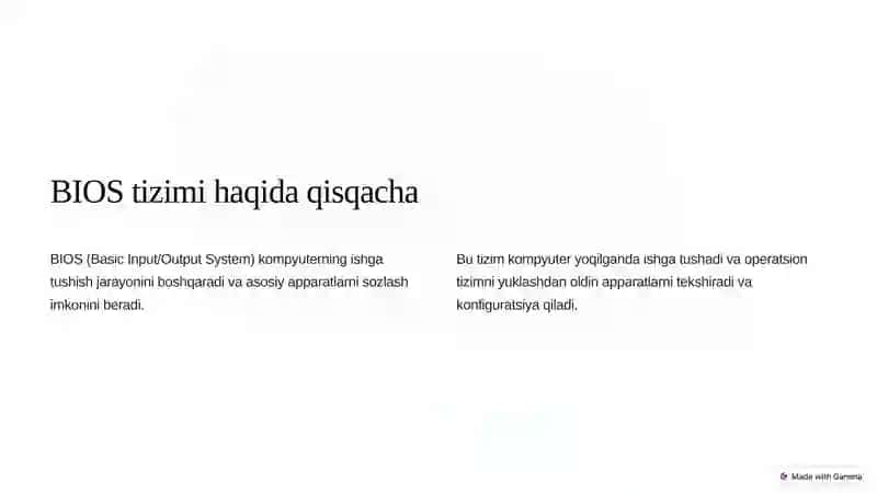 Shaxsiy kompyuterda BIOS tizimini sozlash 2