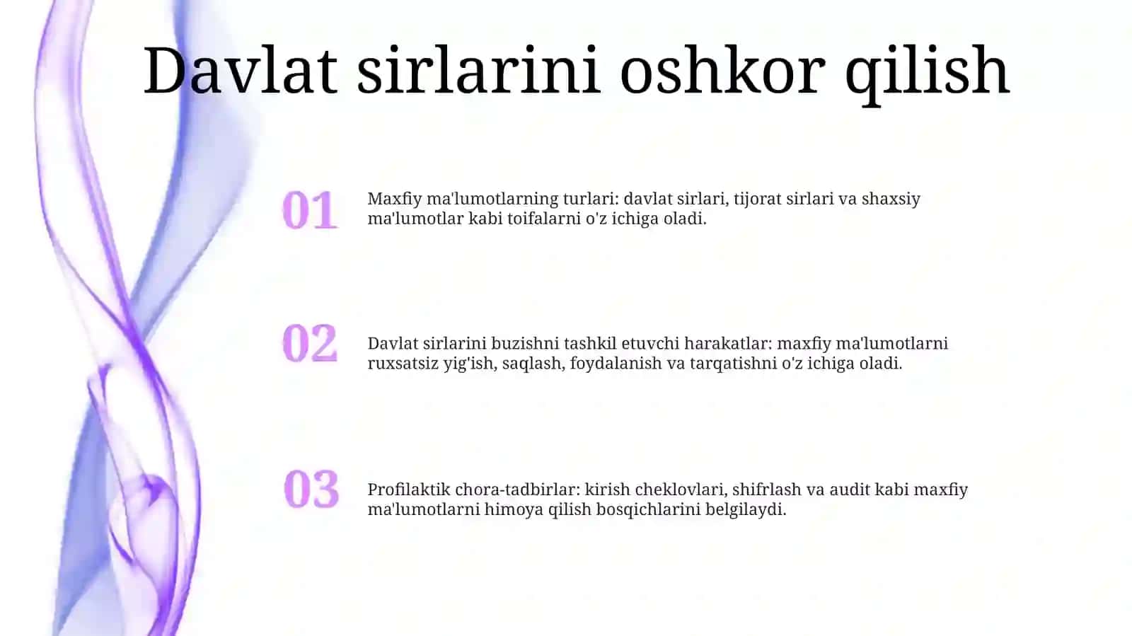 Davlat Sirlarni Oshkor Qilish Davlatga Hiyonat Qilish Josuslik Jinoyatlarni Oldini Olish Bòyicha Chora Tadbirlar 2