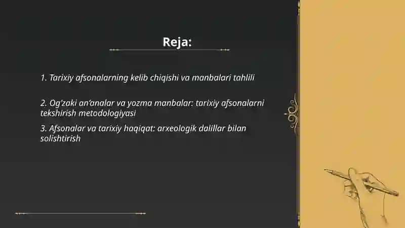 Tarixiy afsonalar tahlili 2