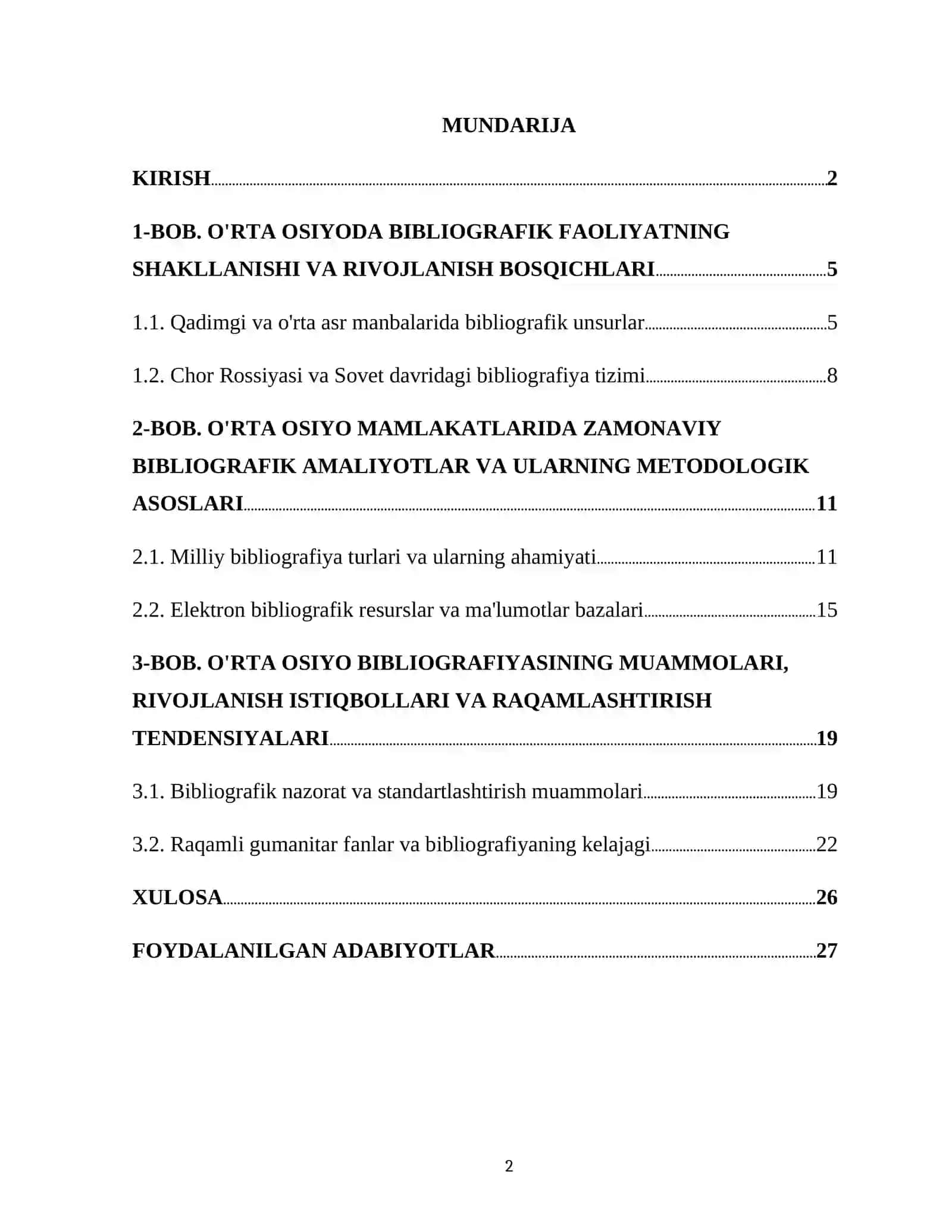 O'RTA OSIYODA BIBLIOGRAFIYA 2