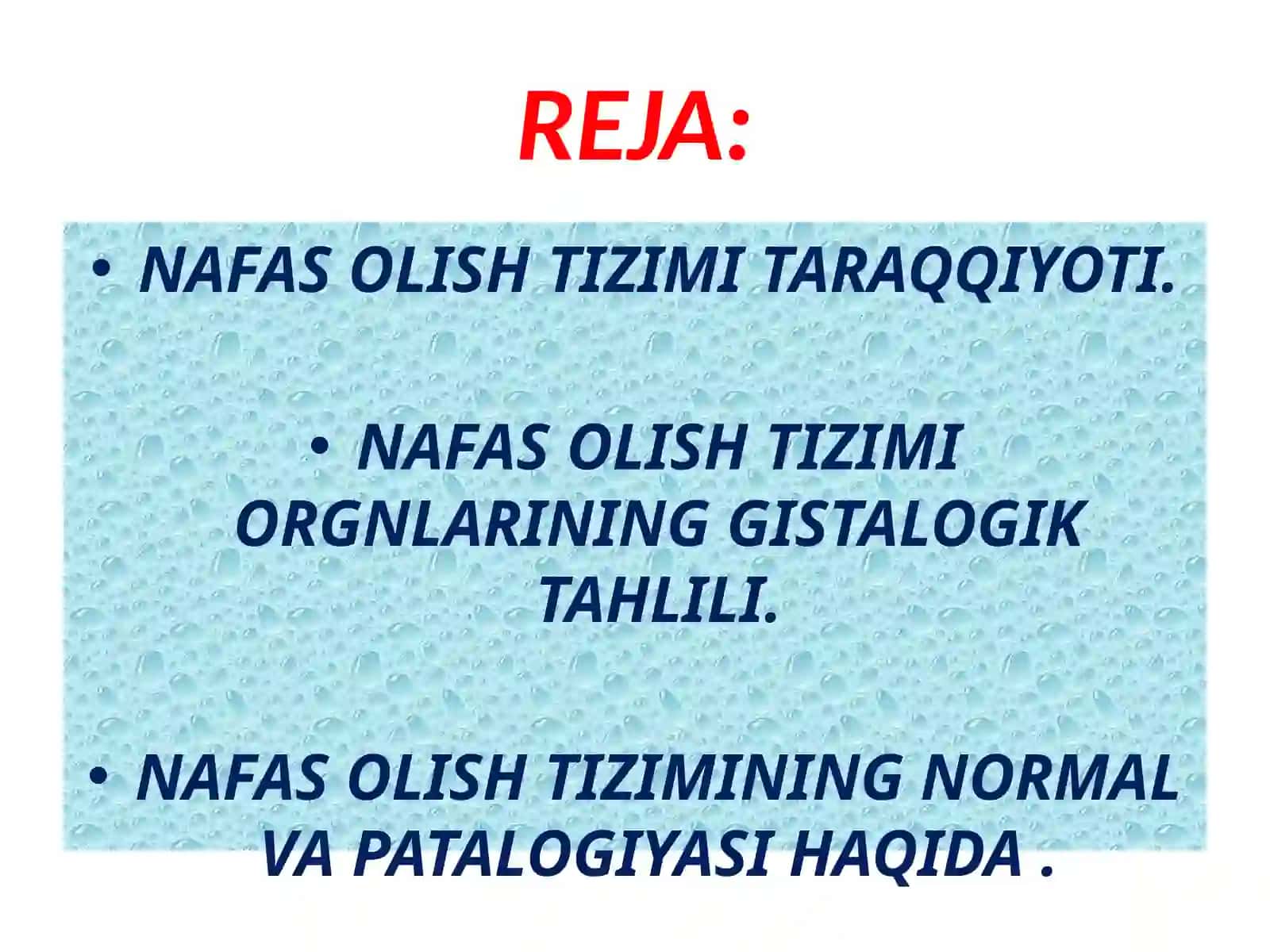 NAFAS OLISH TIZIMI TARAQQIYOTI 2