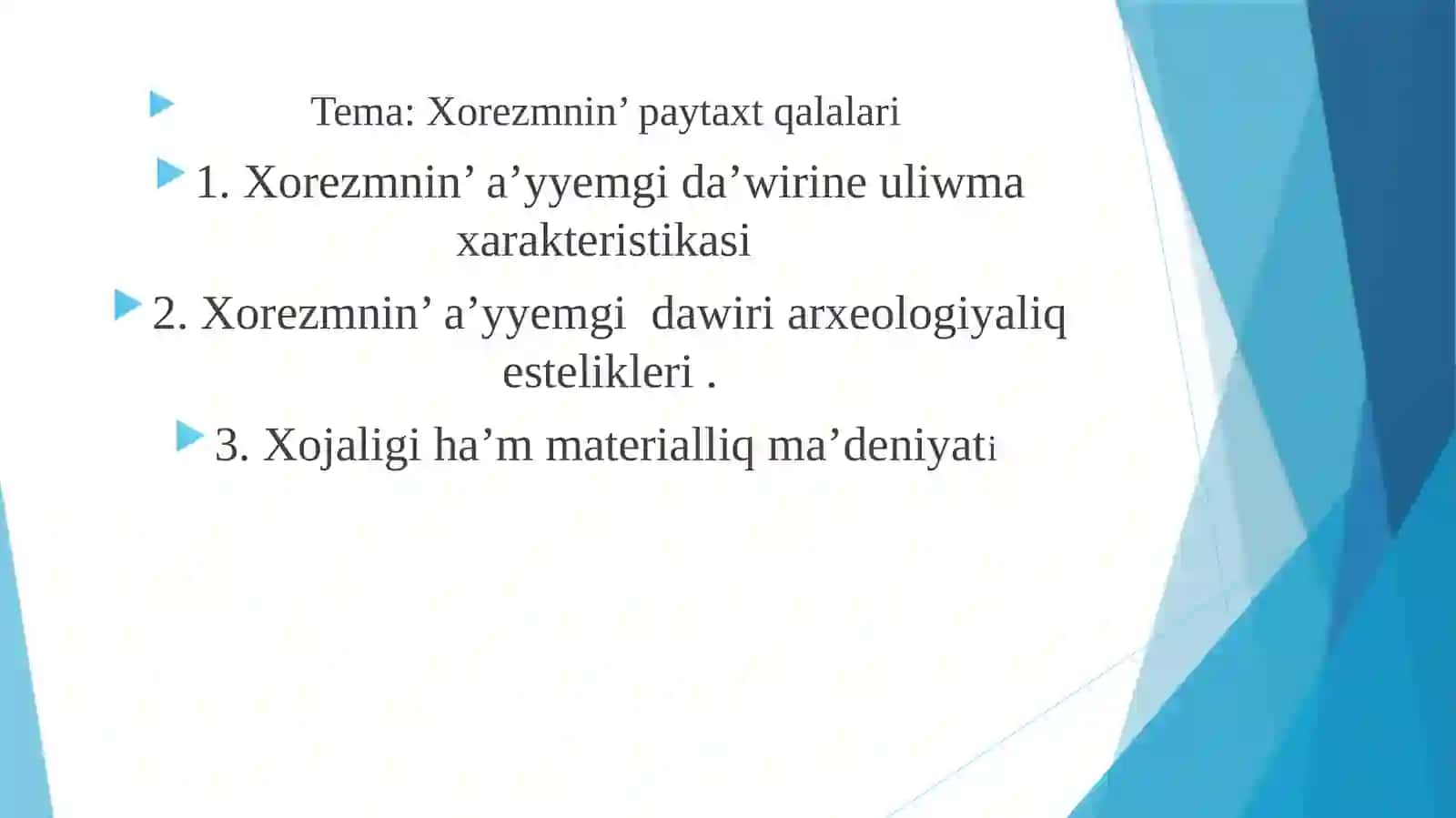 Berdaqatindag’iQaraqalpaqMa’mleketlikUniversiteti Tariyxfakulteti Arxeologiya qi’nigeligi 2