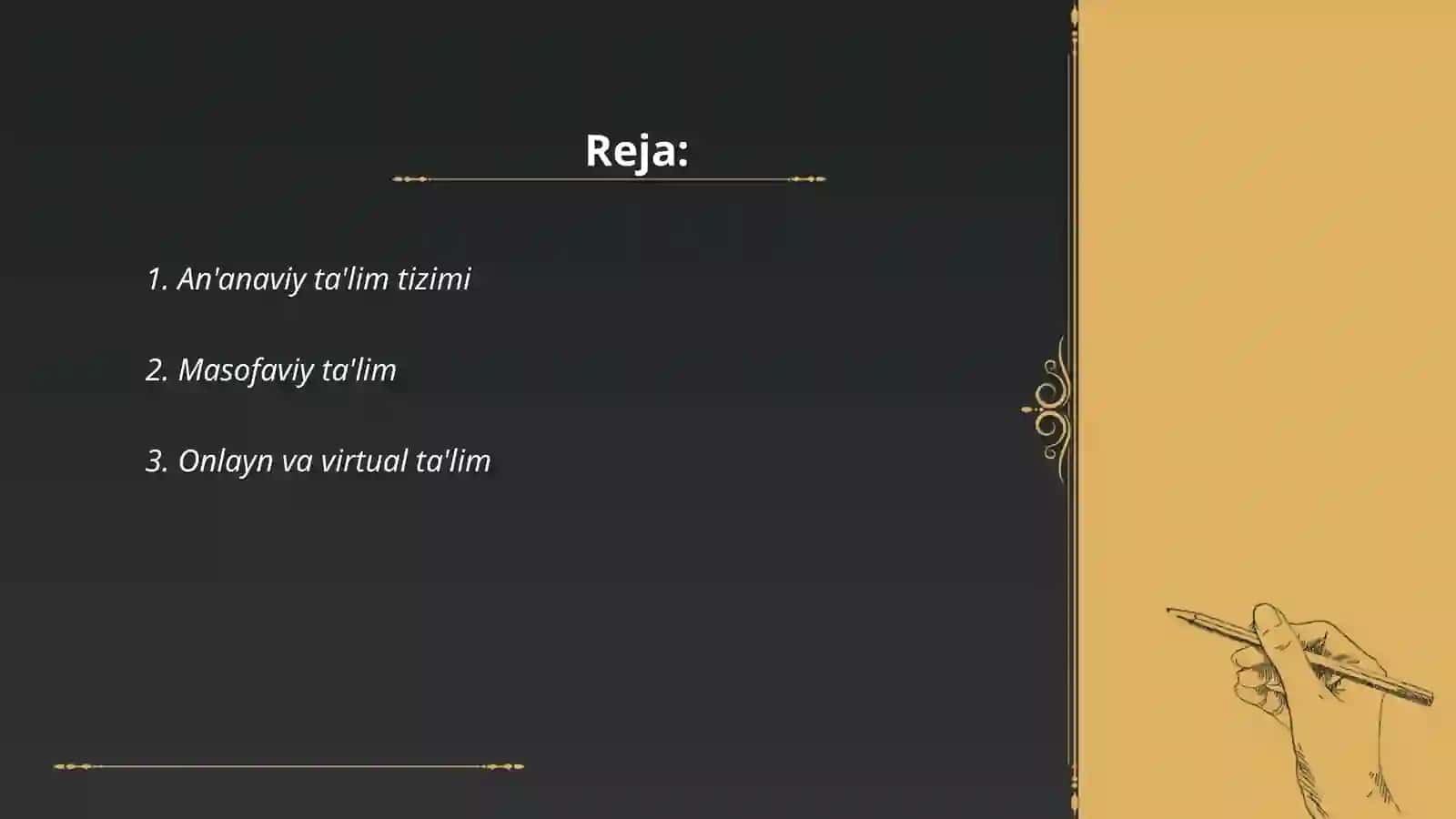 Ta'limni tashkil etish shakllari va turlari 2