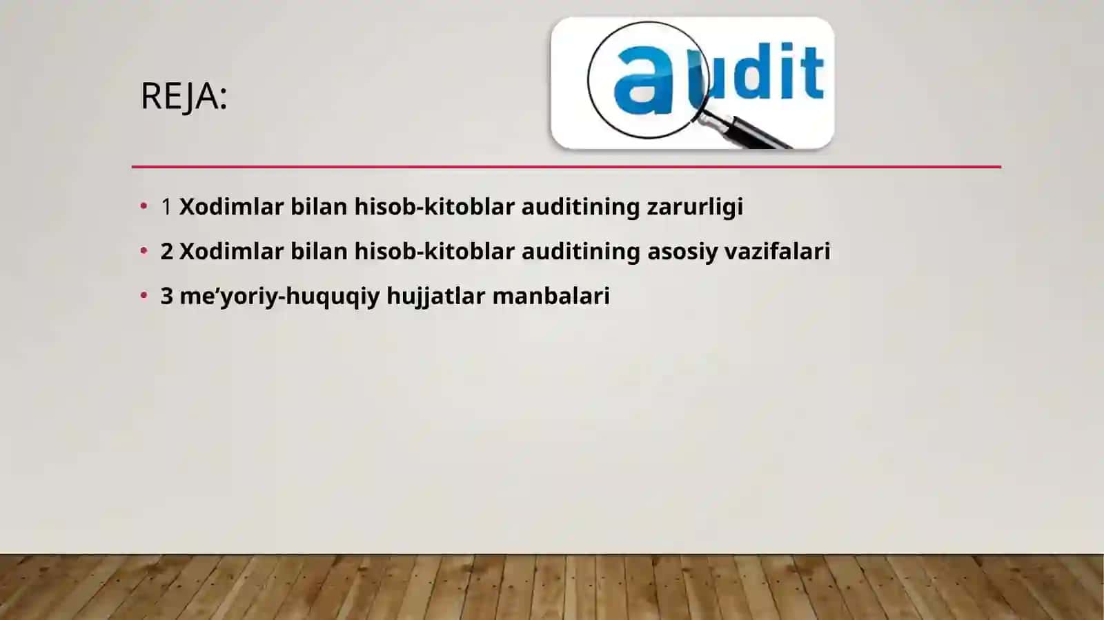 Xodimlar bilan hisob-kitob auditining me’yoriy asoslari 2